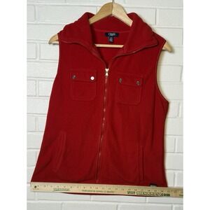 Chaps Sport‎ Mens Fleece Vest Red Large Full Zip